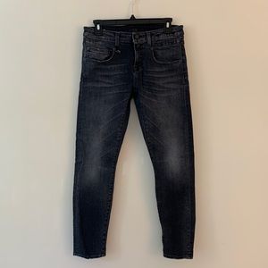 R13 boy skinny jeans (dark gray denim) size 26